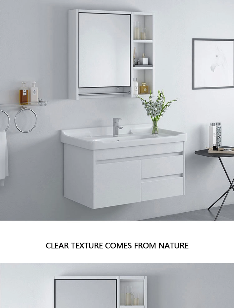 German Style Foshan Basin Solid Wood White Lacquer Bathroom Vanity