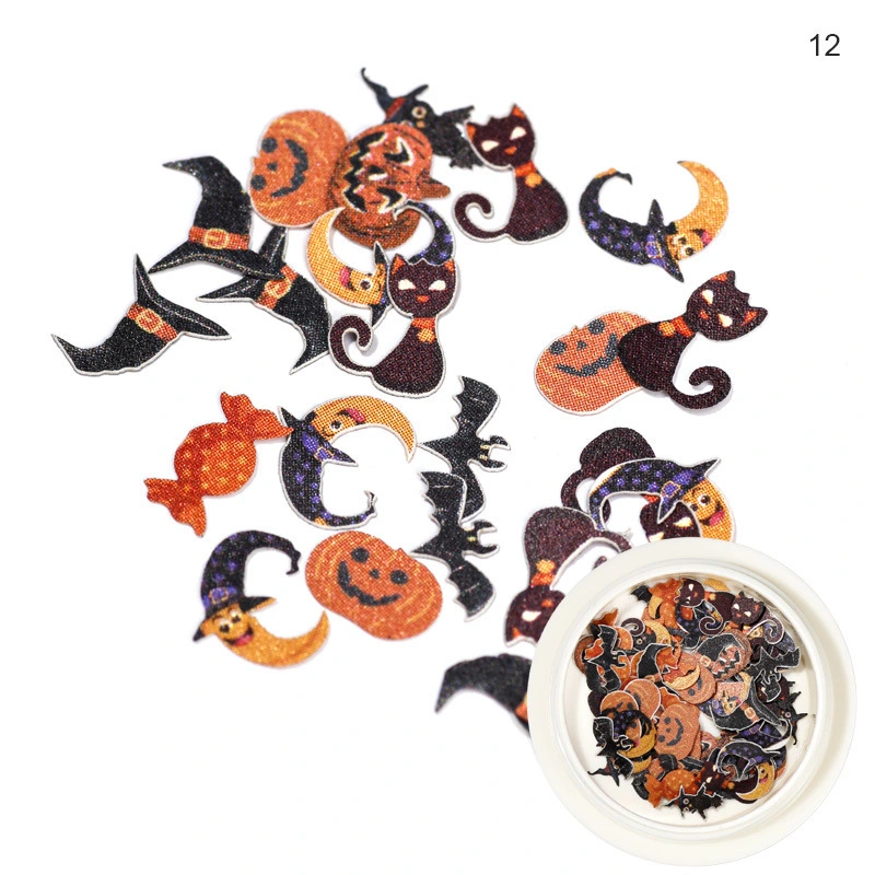 Halloween Color Stereoscopic Pumpkin Spider Nail Sticker