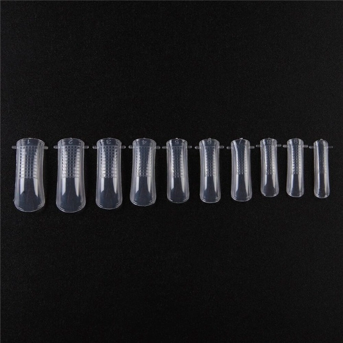100PCS Resuable Durable Acrylic Mold False Nail Form Tip for Builder Gel Extension