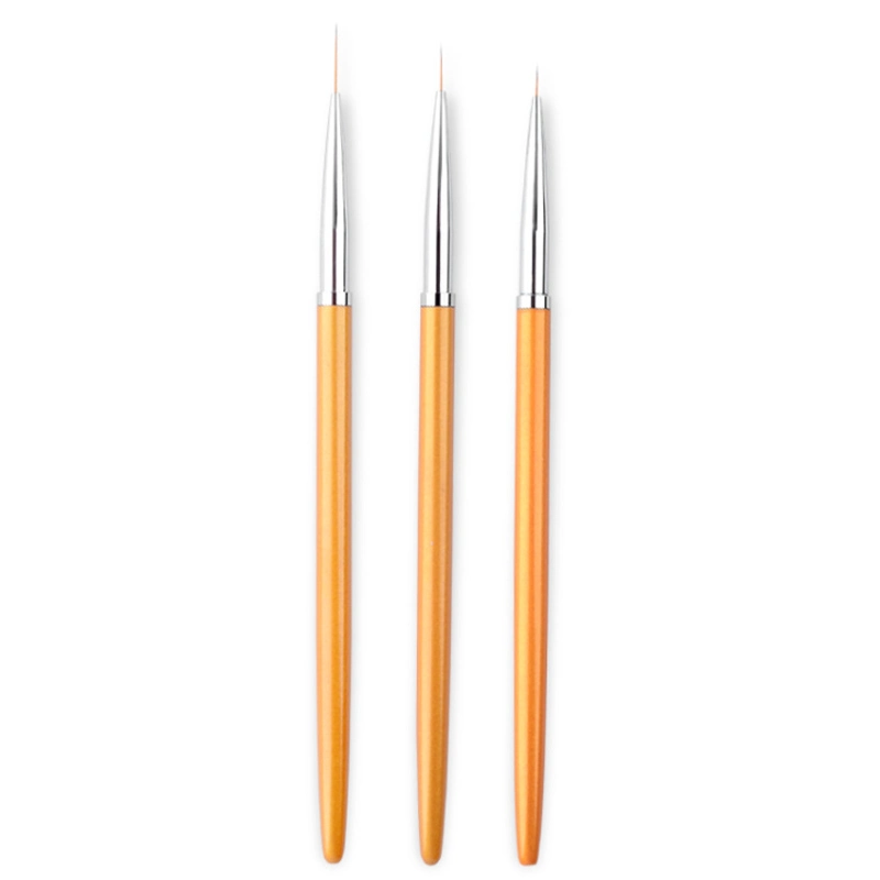 3PCS French Stripe Nail Art Liner Brush Set 3D Tips Line Stripes DIY Drawing Pen