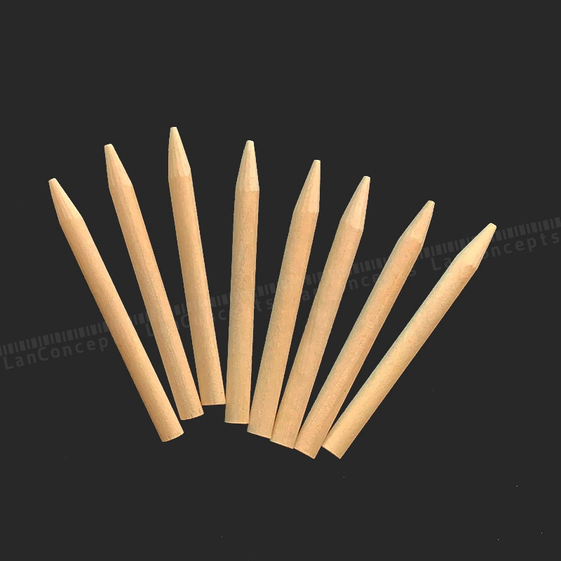 3.8mmx114mm Manicure Cleaning Wood Stick Hot Selling Nail Care Tools Nail Art Round Wooden Stick