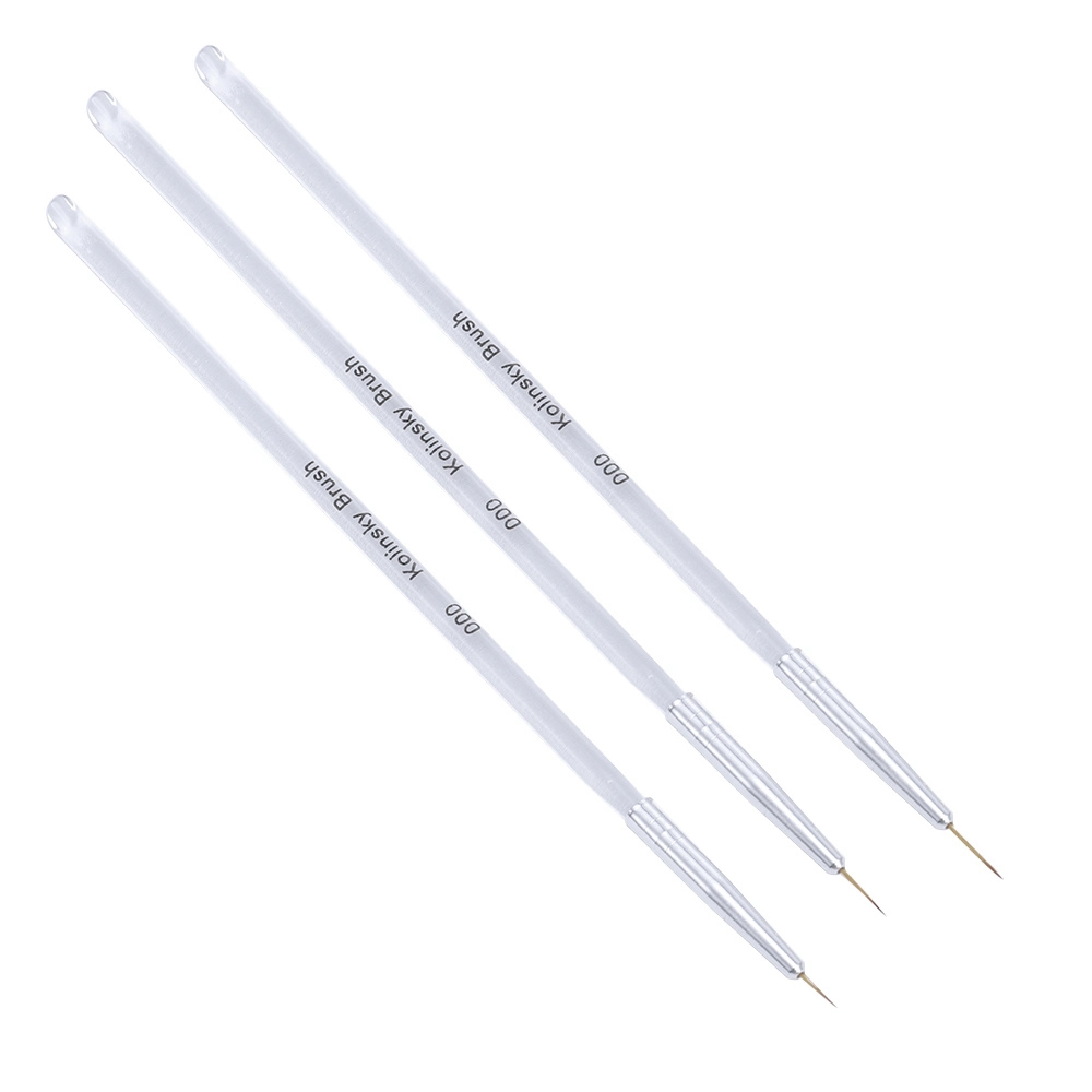 3PCS/Set Acrylic Handle DIY UV Gel Grid Stripes Line Nail Art Liner Drawing Pen