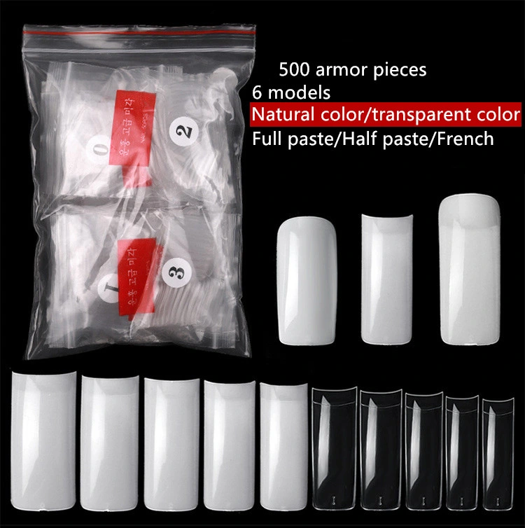 Wholesale 500PCS Clear White Nail Art Nail Beauty Acrylic Nail Tips Artificial False Nail Tips