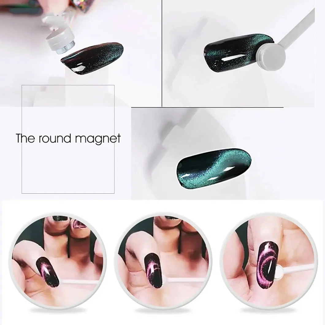 Wholesale Double-Headed Strong Cat Eye Magnet 3D UV Nail Cat Eye Gel Magnet Nail Art Magnet Tool