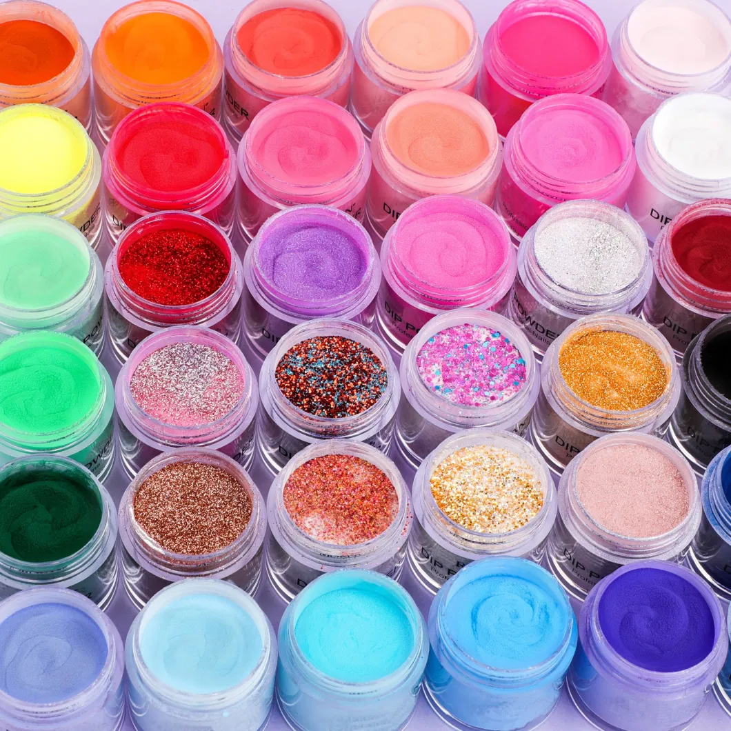 Custom Logo Nail Art Color Pop Acrylic Powder Diamond Dipping Powder Nail Supplies Dipping Powder
