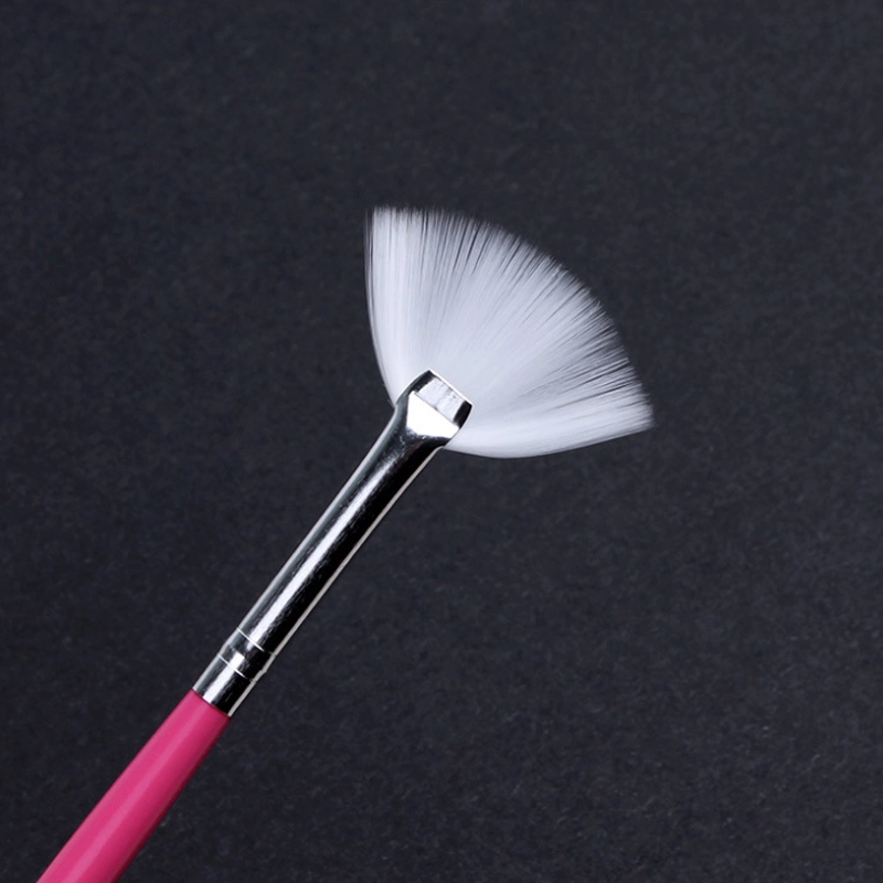 Nail Art Brush Fan Gradient Paint Draw Dust Glitter Powder Remover Clean Pen