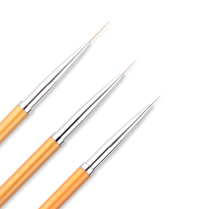 3PCS French Stripe Nail Art Liner Brush Set 3D Tips Line Stripes DIY Drawing Pen