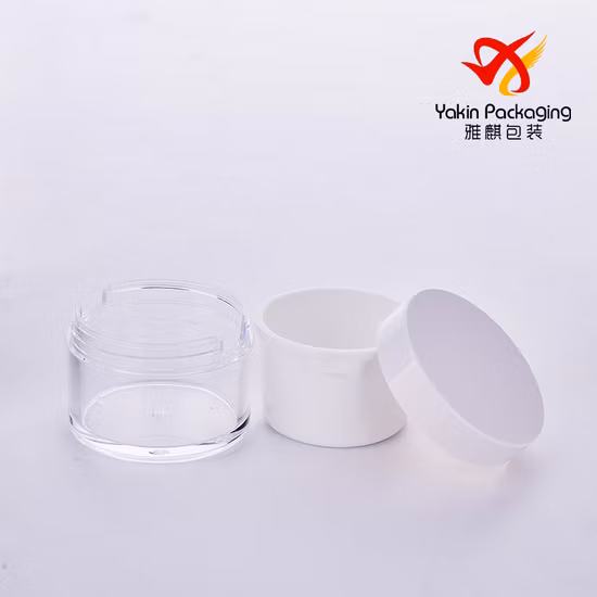 Replaceable Refillable Empty 50g 100g 8oz Acrylic Labels Face Cream Jar Cosmetic Nail Powder Container