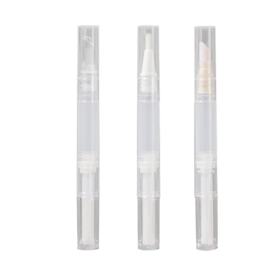 Empty 2ml 3ml 4ml 5ml Lip Gloss Tube Container Cuticle Oil Nail Polish Makeup Accessories Twist Pen with Brush