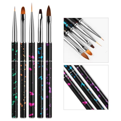 Wholesale 5 Packs of Painted Nail Pens Design Art Painting Nail Art Brush Tip Crystal Pen