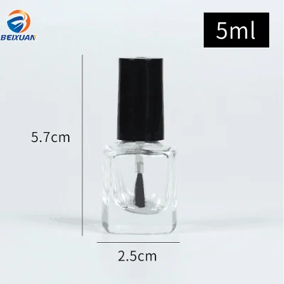 5ml Wholesale Popular Empty Glass Nail Polish Bottle Portable Small Brush Nail Art Container with Multi